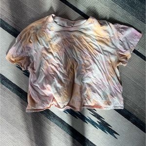 Crop tee pastel tye dye